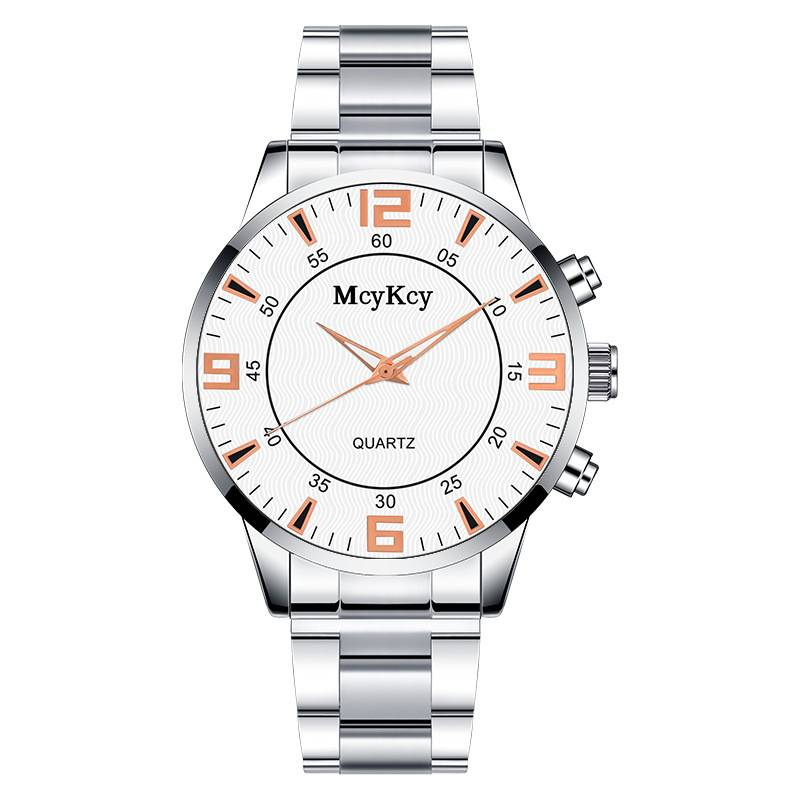 Men's Watch Gift Watch Simple Alloy Steel Band Quartz Men's Watch_voghion.com