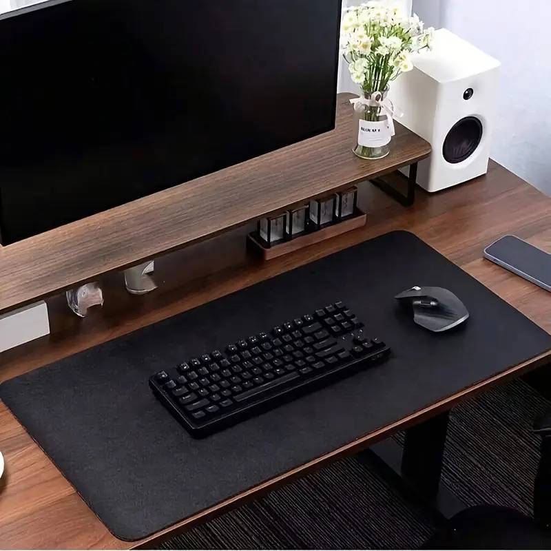 Mauspad mit Leder und rutschfestem Wildleder, multifunktionales Büro-Mauspad, Laptop-Schreibtischunterlage, Tischschutzunterlage für Büro/Homeoffice (80 x 40 cm)_voghion.com