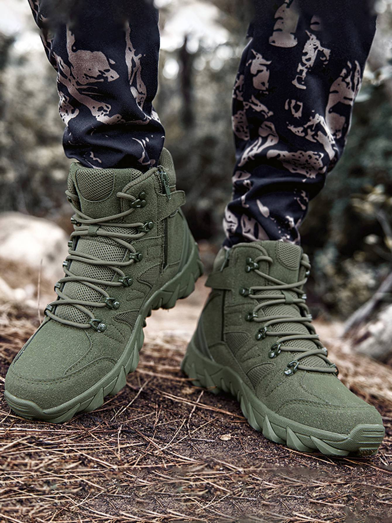 Men's Hiking Boots, Anti Slip And Comfortable Walking Boots, Men's Tactical Boots, Lightweight Casual Boots, Outdoor Hiking Boots_voghion.com