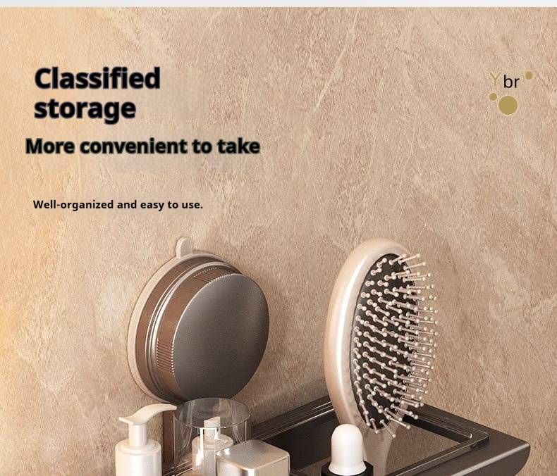 Bathroom Suction Cup Rack Toothbrush Toothpaste Comb Storage Box Wash Basin Cosmetic Pen Storage Tube Vacuum Suction Cup_voghion.com