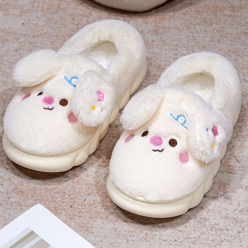 Borsa e pantofole in peluche con simpatici cartoni animati per donne in autunno e inverno, fondo caldo e spesso, per interni, pavimento antiscivolo e mocio spesso_voghion.com