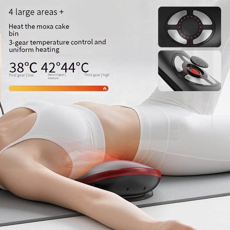 Cuscino massaggiante ad altezza regolabile con termoterapia - 3 modalità e trazione airbag per alleviare il dolore a schiena/collo/gambe_voghion.com