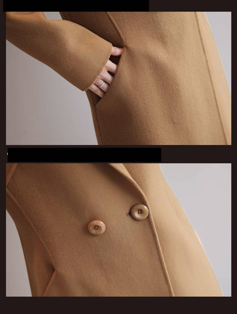 Women's Clothing Autumn And Winter Woolen Coats Mid Length Women's Winter Wool Coat Long Loose Trench Coat Plus Size Casual Overcoat With Pockets_voghion.com