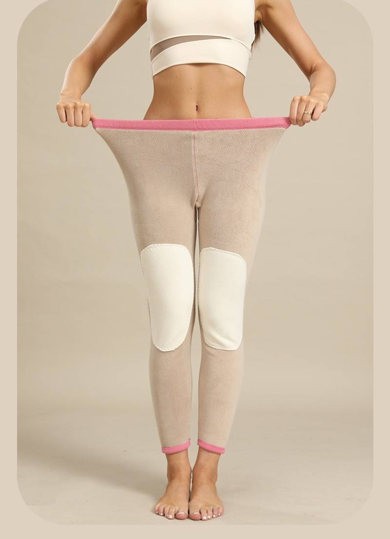 Thermische Knieschutz-Fleecehose für Damen und Herren – Ultradicke lange Winterunterhose mit antistatischem und antibakteriellem Gewebe_voghion.com