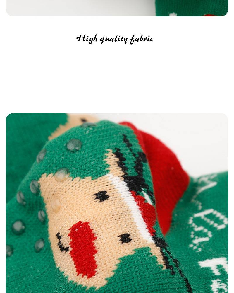 Kuschelige Weihnachtshaussocken für Damen - Warme, fleecegefütterte, rutschfeste Winterhaussocken mit weihnachtlichen Motiven (Einheitsgröße 36-42)_voghion.com