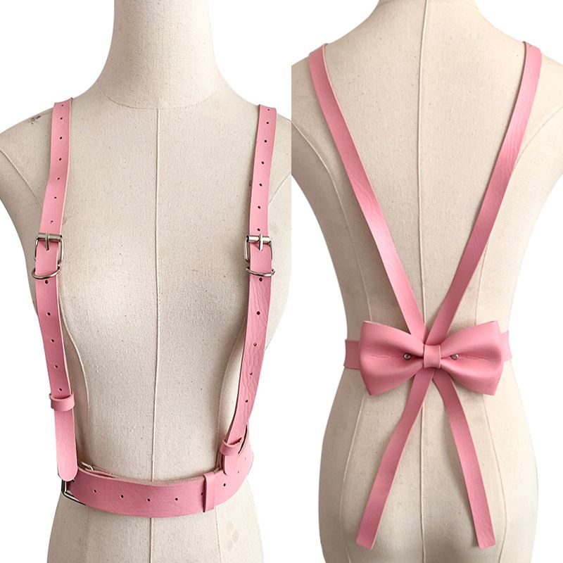 Cintura con cinturino decorato con fiocco unico per donna in stile punk con cintura in vita per abiti e camicie_voghion.com