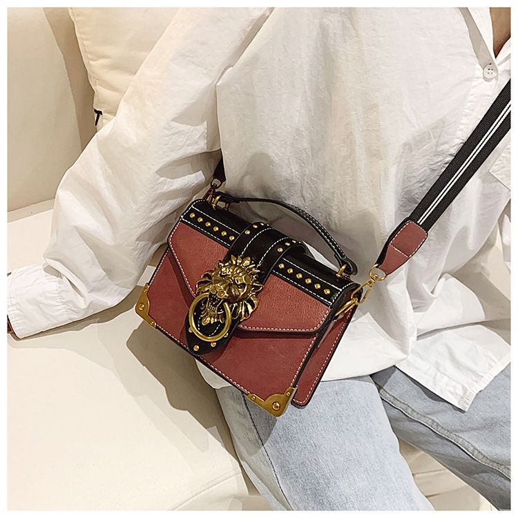 New European and American Retro Pu Handbag European and American Shoulder Crossbody Small Square Bag_voghion.com