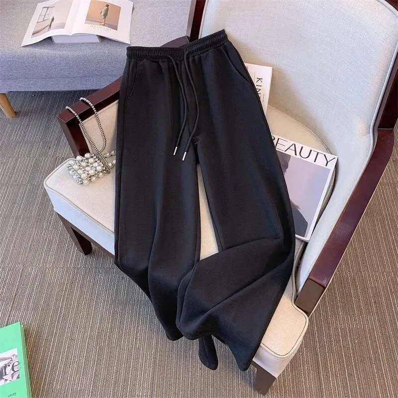 Lazy Style Hooded Color-Block Wide-Leg Pants Set For Women Summer Plus Size Casual Elegant Slimming Two-Piece Trendy_voghion.com