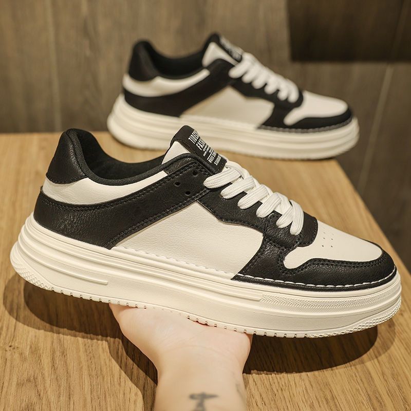 Summer New Breathable Versatile Thick Bottom White Men's Sports And Leisure Board Trendy Shoes_voghion.com