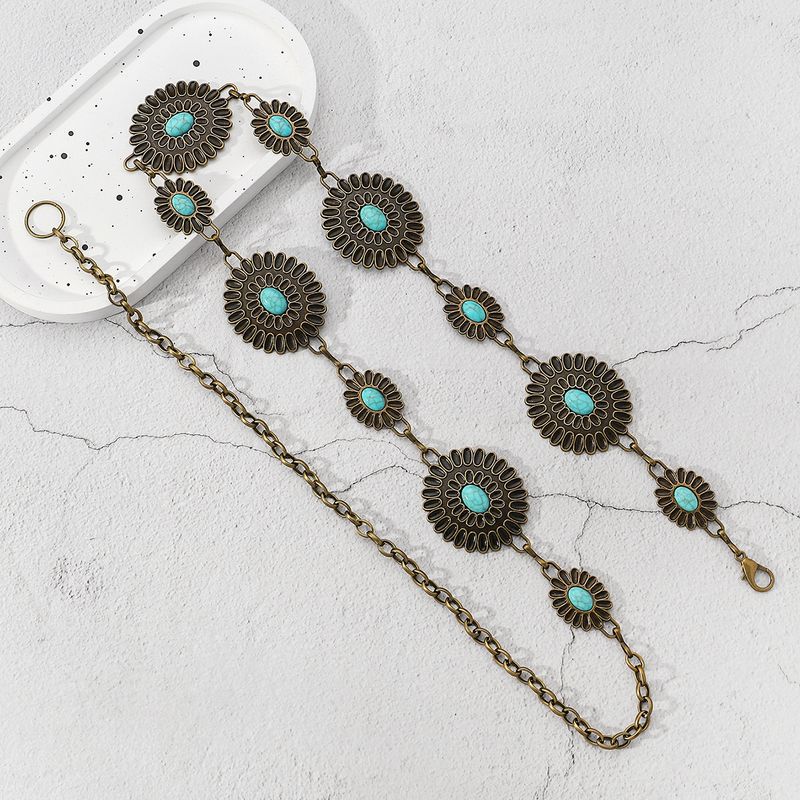 HOT European and American retro metal pattern Bohemian style women's versatile waist chain_voghion.com