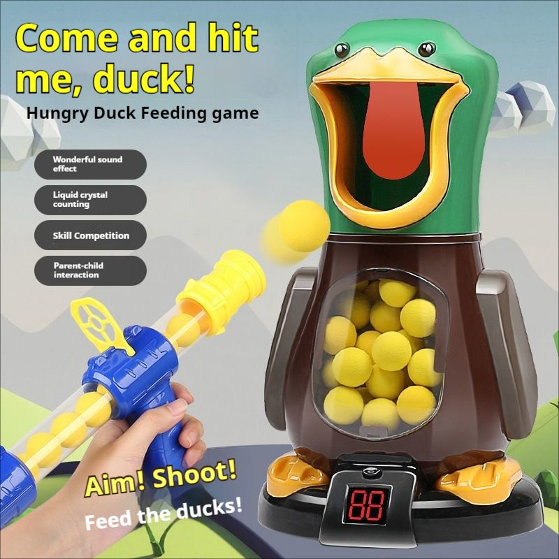 Dětská střílečka Hit Me Duck, hračka, pistole, náboje pro chlapce, aerodynamické, měkké, elastické, hračky pro rodiče a děti, interaktivní zábava, bezpečnostní hračka, pistole_voghion.com