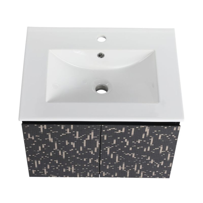24'' Floating Wall-Mounted Bathroom Vanity With Ceramics Sink & Soft-Close Cabinet Door, KD-Package_voghion.com