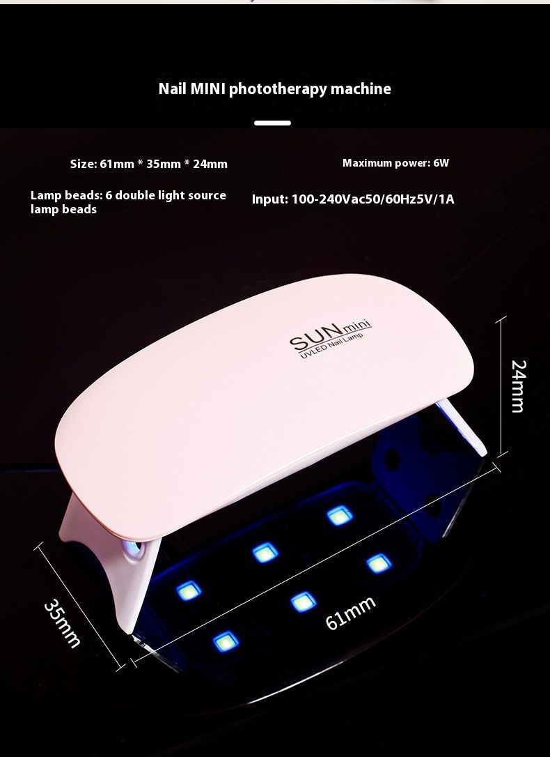 Fashionabla snabbtorkande bärbar fototerapi handhållen UV-mus l mini LED-spiklampa bakmaskinutrustning_voghion.com