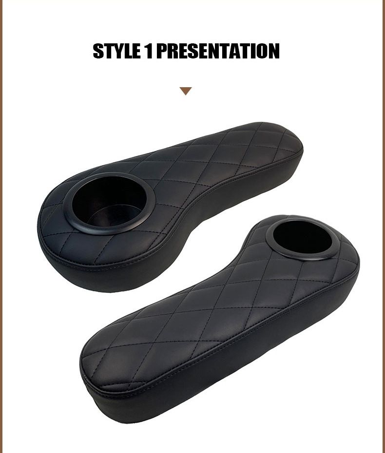Suitable for CIUB CAR EZGO YAMAHA golf cart armrest with cup holder universal model without drilling_voghion.com