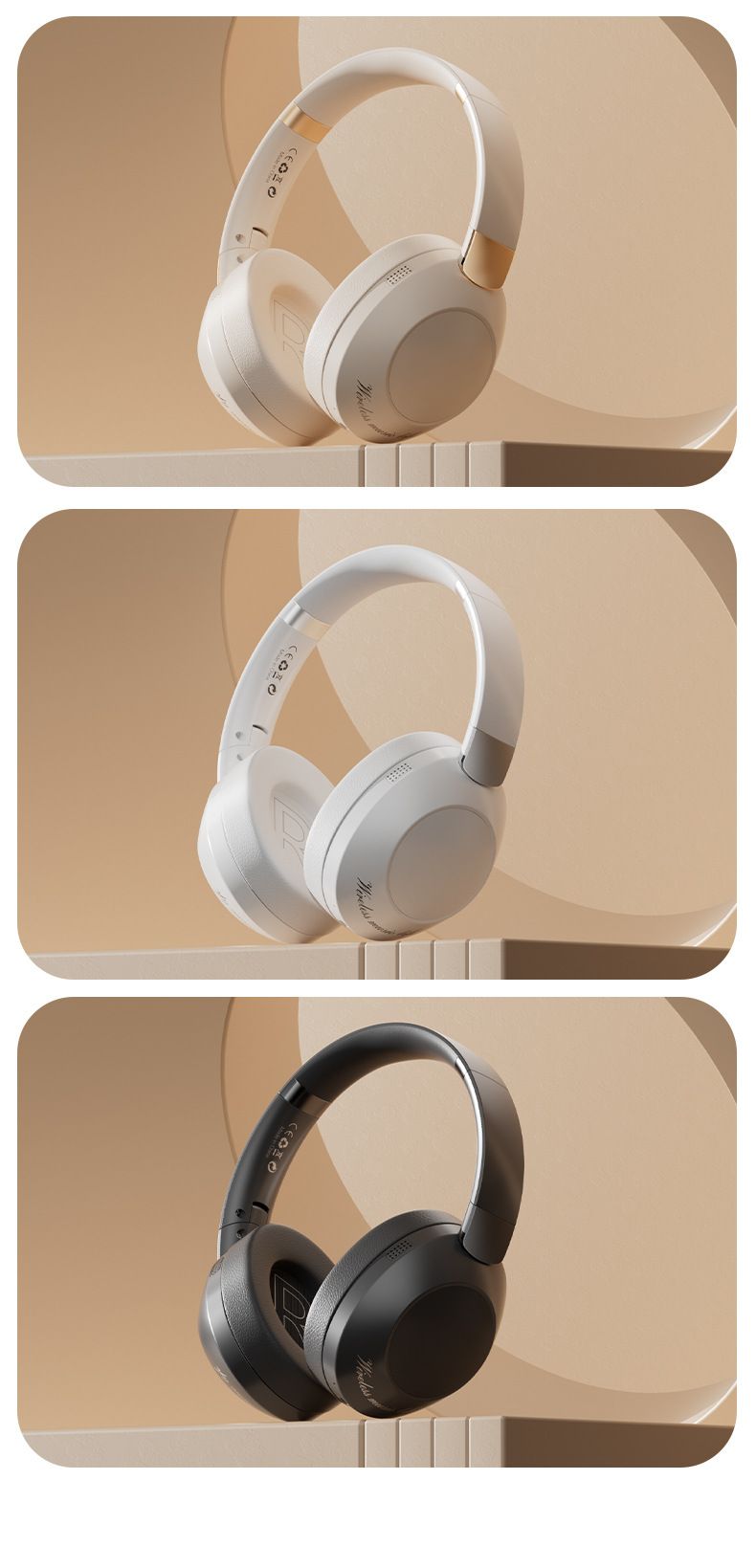 New V770ANC Active Noise Cancelling Foldable Gaming Mobile Bluetooth Headphones_voghion.com