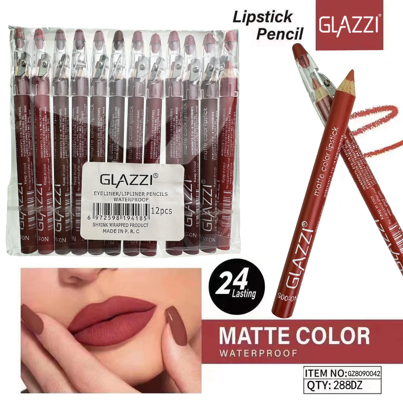 Az új GLAZZI12 színes ajakceruza matt felülete nem tapad a csésze rúzshoz, ceruzavonalhoz, ajakjelölőhöz, sminkhez_voghion.com