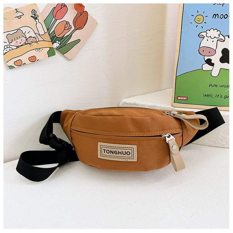 Umhängetasche für Kinder – Hüfttasche und Brusttasche mit Buchstaben-Print für Jungen, stylischer Mini-Rucksack für draußen (Geldbörsentasche)_voghion.com