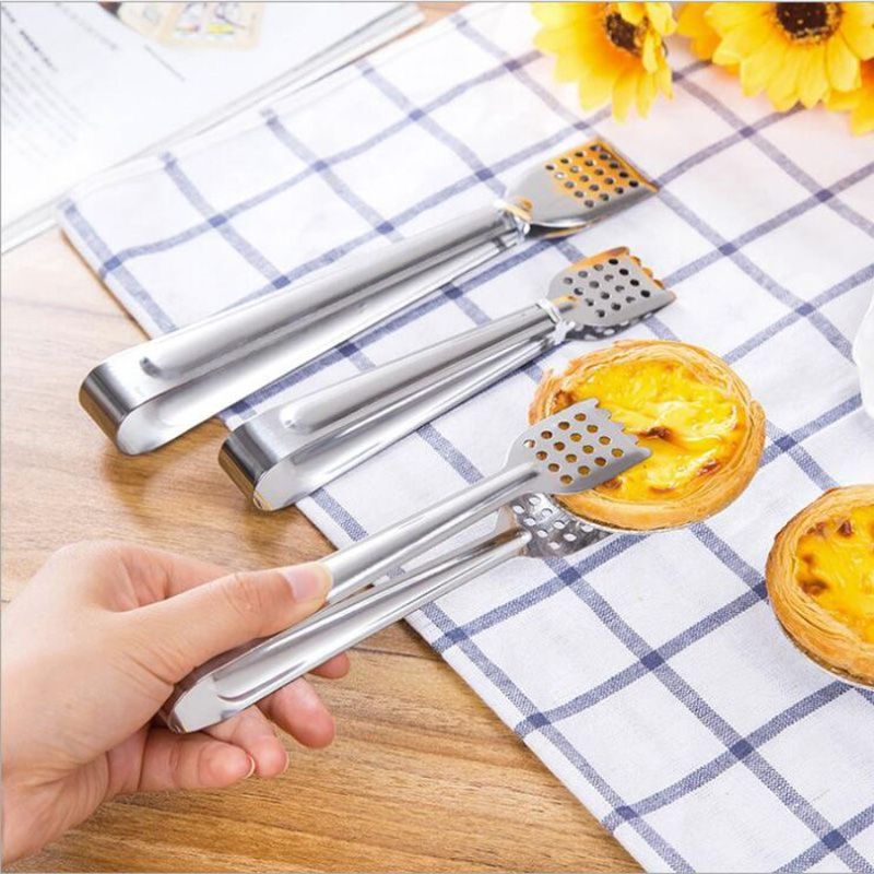 Pinze per pane tostato, in acciaio inox, per sandwich, buffet, dessert, clip, kit per servire pane, barbecue, 2 pinze per pasticceria, insalate, set_voghion.com