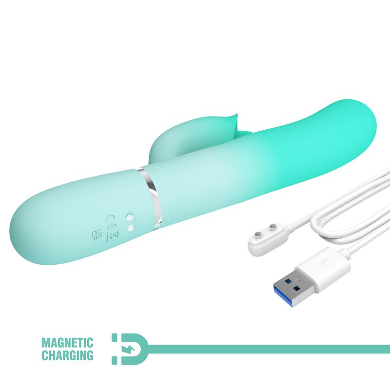 BaiLe 3-in-1 Massage Stick 7-frequency Drumming Tongue-swinging Vibrating Stick Female Masturbation Device_voghion.com