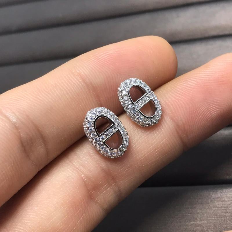 Orecchini di perle di marca europea e americana, orecchini a clip per orecchio con anello di perla rotondo in acciaio inossidabile da donna, regalo di gioielli da donna Mujer_voghion.com