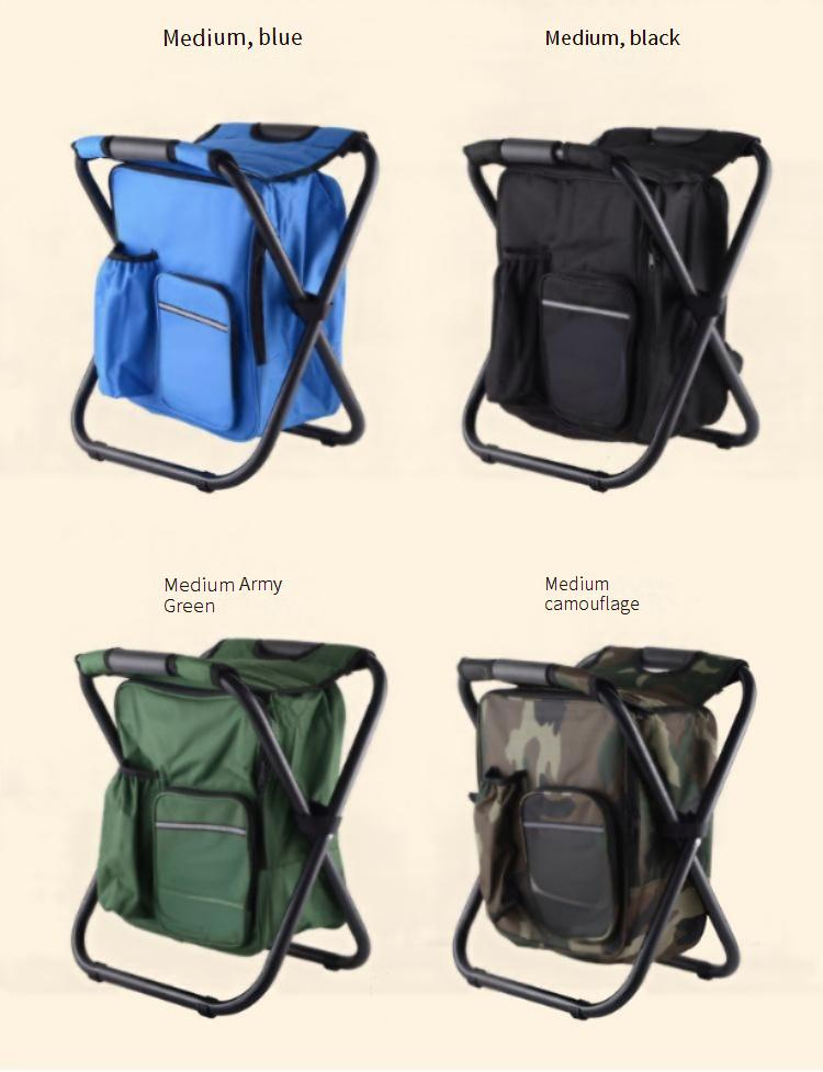 Sgabello pieghevole e portatile con spallacci per zaino, isolato, per pesca, spiaggia, campeggio, sedia leggera per riporre il ghiaccio all'aperto_voghion.com