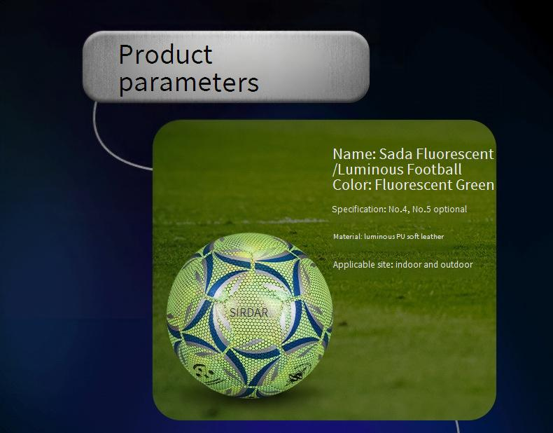 Glow In Dark Football - Durable Machine-Stitched PU Size 5 & 4 For School Training & Matches With Fluorescent & Reflective Features_voghion.com