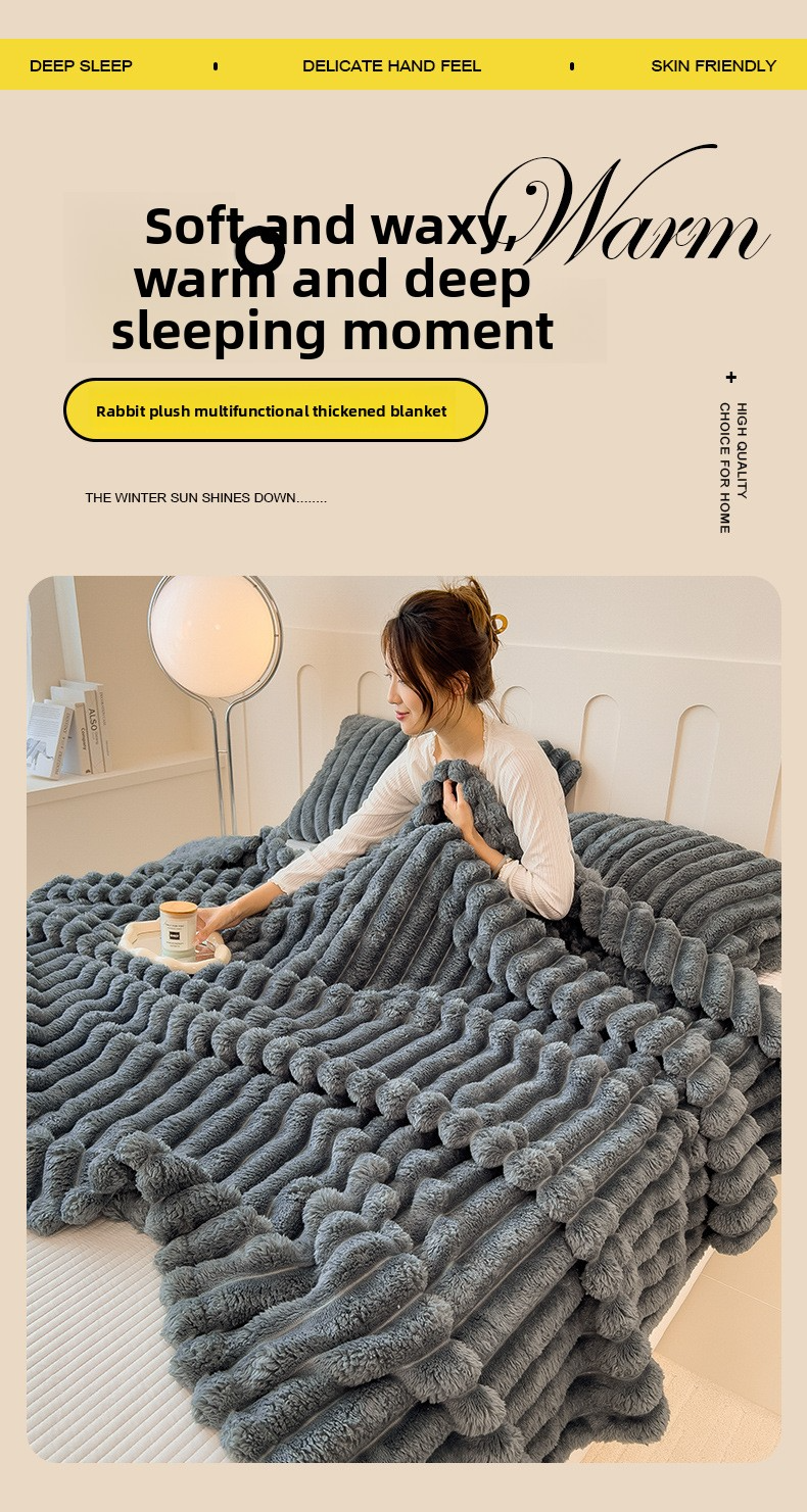 Bosensnow Luxuriöse Winter-Fleecedecke – ultraweich, 95 % Polyester, 260 g/m², einfarbig (mehrere Größen und Farben für Zuhause/Büro/Reisen)_voghion.com