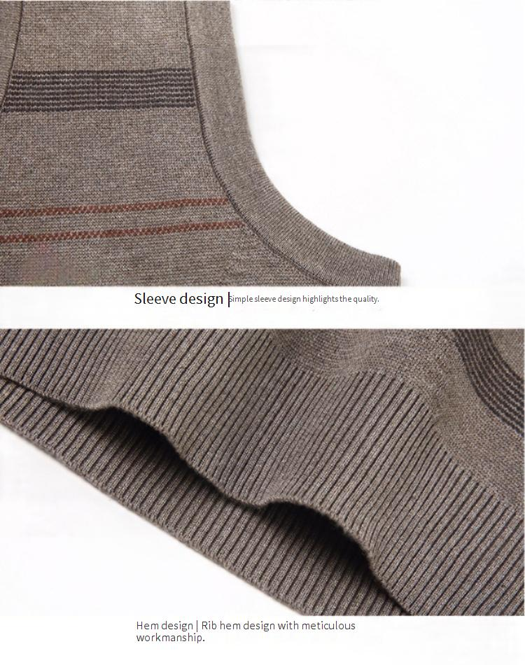 Herren-Strickweste – ärmelloser Pullover, warm, Polyester, V-Ausschnitt, schmale Passform, lässiger Lagenlook_voghion.com