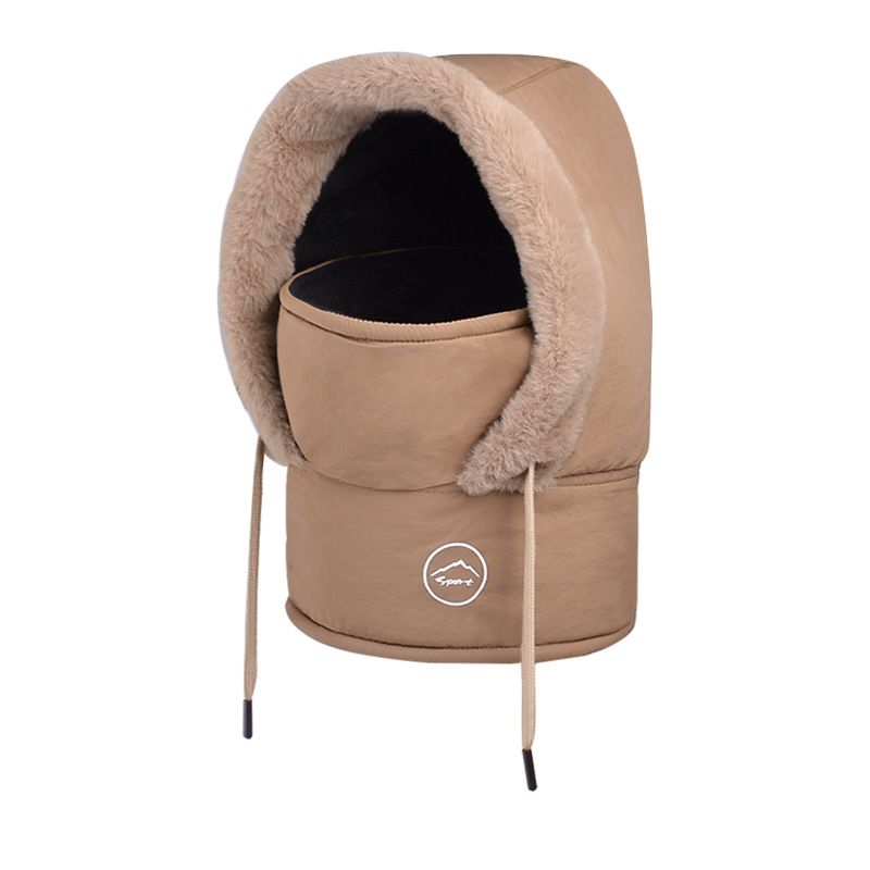 Unisex Winter Cycling Hat With Face Mask - Windproof, Waterproof & Thermal Ear Protection For Biking Commuters_voghion.com