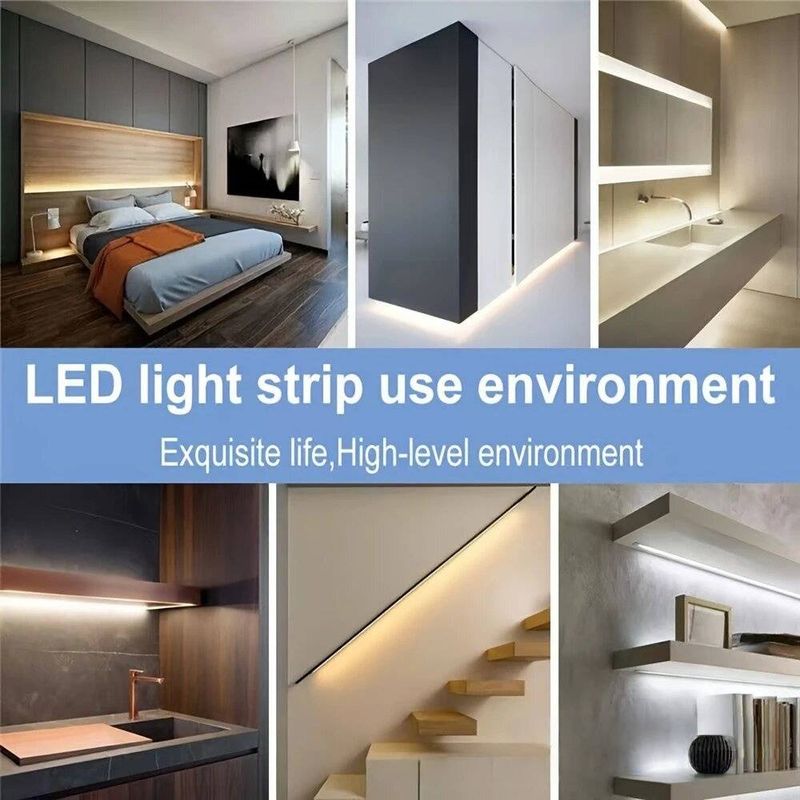 LED Battery Box Light Strip Battery Powered 5V Low Voltage 2835 Monochrome TV Background Wall Cabinet Room Lighting_voghion.com