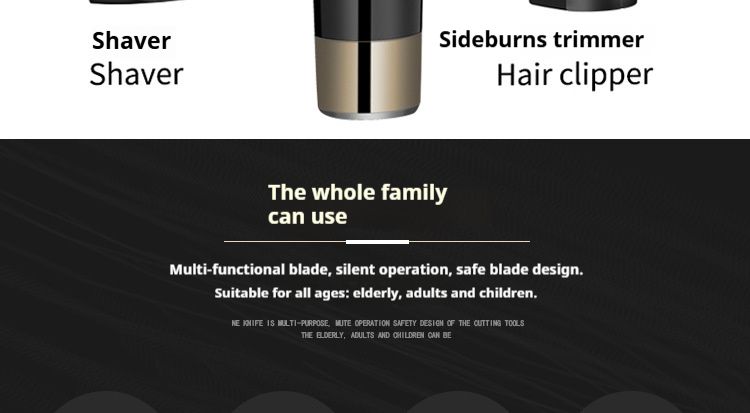 Kit per la cura della pelle 4 in 1 ricaricabile tramite USB: rasoio elettrico, rifinitore per peli del naso, rifinitore per barba e basette, impermeabile e adatto ai viaggi_voghion.com