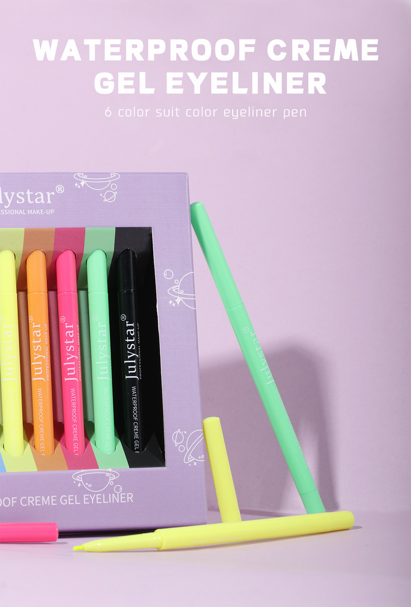 Julystar fluorescent color waterproof eyeliner gel_voghion.com