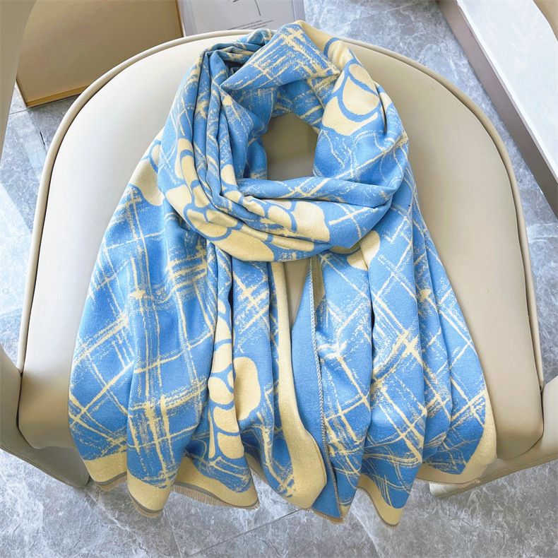 und süßes Mädchen I mitation Kaschmir Damen hochwertiger rosa Kamelie verdickter doppelseitiger Schal_voghion.com