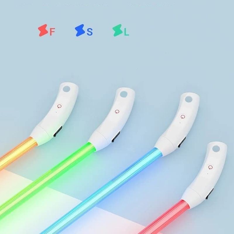 Rechargeable Glowing Collars, USB Dog Collar, Nighttime 3-Mode LED Light, Glowing, Preventing Loss By PawParty Store_voghion.com