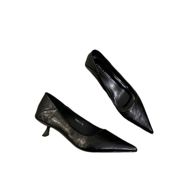 2024 Autumn New French Style Pointed Toe Commuter Slip-On Stiletto High Heels Women's Shoes_voghion.com