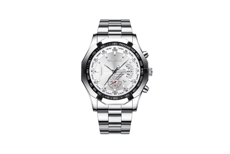 Non-Mechanical Dial Men's Watch Extra Large New Concept Calendar Creative Steel Band_voghion.com