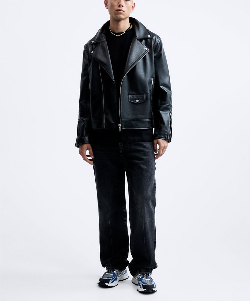 Abbigliamento Uomo 24 Nuovo Giacca Moto in Pelle_voghion.com