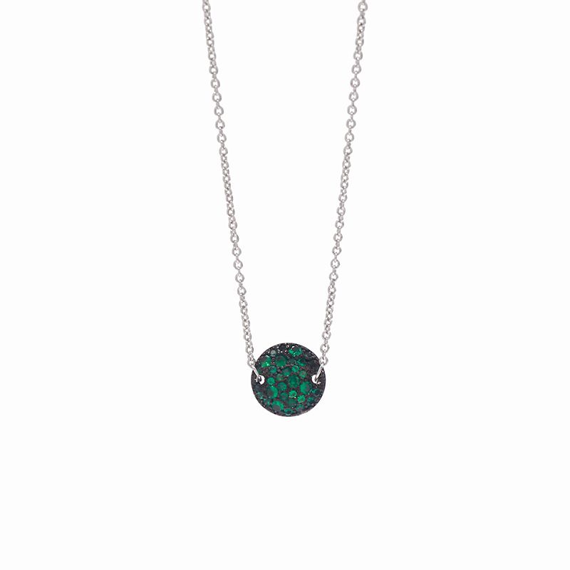 Collier court en diamant rond pour femme, bijou de style médiéval, style luxueux, pierres précieuses, couleur magnifique, style champignon, style rétro simple_voghion.com
