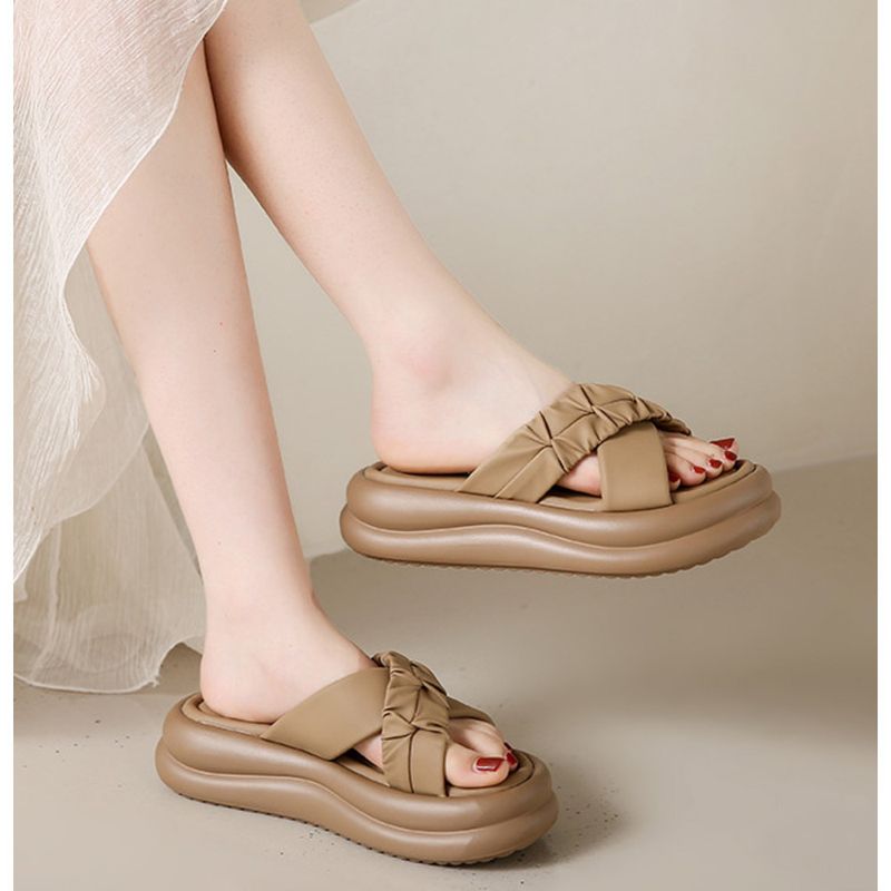 Γυναικεία σανδάλια με χοντρή σόλα και ανυψωτικά, καλοκαίρι 2024, μοντέρνα σανδάλια Fairy Wind, με πλατφόρμες δύο τεμαχίων, μικρές_voghion.com