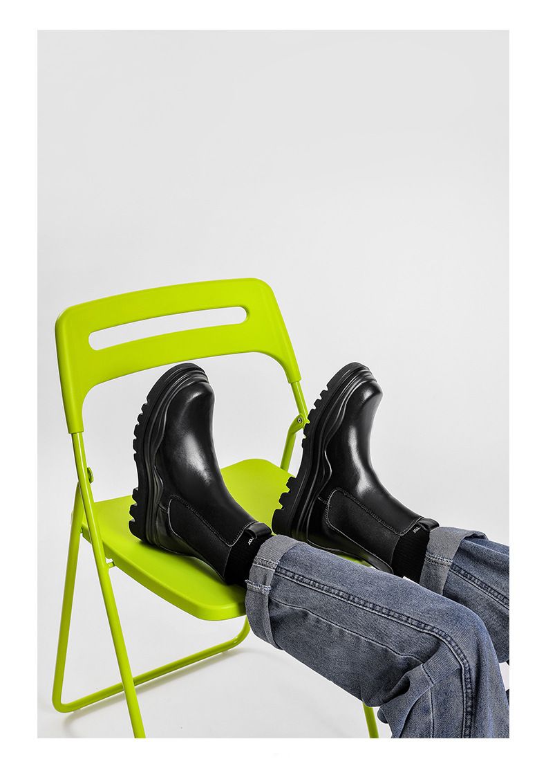 Herrenschuhe Stiefel Mid-Tube-Stiefel trendige Mode Herrenstiefel_voghion.com