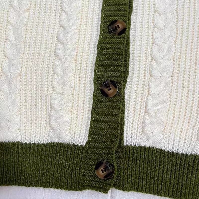 Cardigan in lana ricamato ispirato a Taylor - Maglia oversize a maniche lunghe con scollo a V floreale per donna_voghion.com