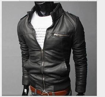 Herrenbekleidung Motorrad Lederjacke Lederjacke schmale Herren Lederjacke_voghion.com