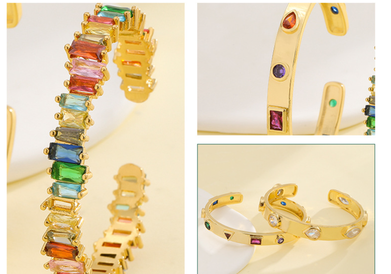 Sieraden & accessoires armbanden vervagen niet, populaire stijl, hoogwaardige open koperen micro ingelegde zirkoon armband sieraden, lichte luxe stijl_voghion.com