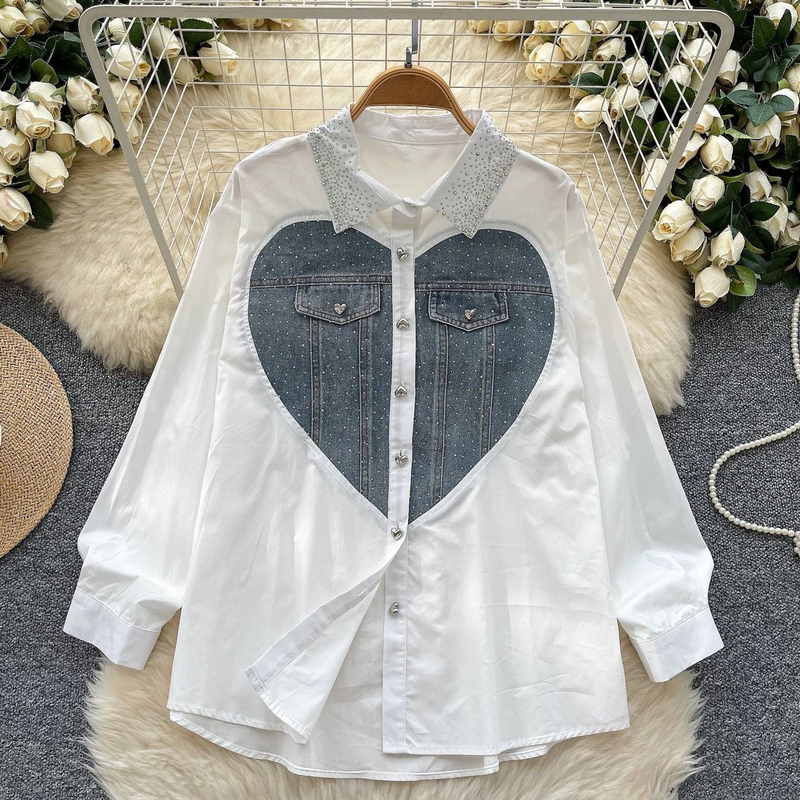 Vêtements pour femmes automne nouvelle lâche rue chaud diamant conception veste haut_voghion.com