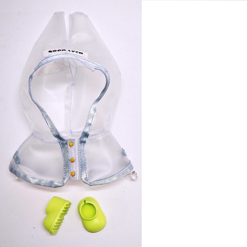 Doll Clothes LBB Doll Clothes Transparent Raincoat Doll Replacement Clothes Suitable For 15 17cm LBB Clothes One, Two And Three Generations_voghion.com