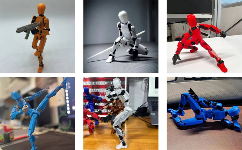 Nova montagem concluída da YOUEN - Figura de ação Titan 13, conjunto de figuras de ação de robôs fictícios 13, figuras de ação multiarticuladas impressas em 3D_voghion.com