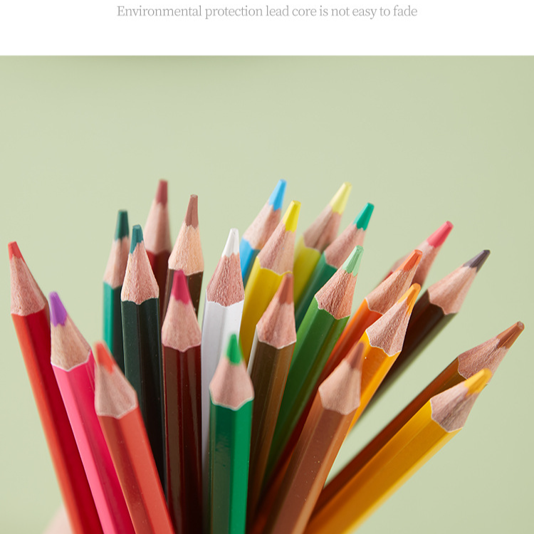 Conjunto profissional de lápis de cor à base de óleo com 120 cores para desenho, esboços e projetos artísticos - Pigmentos vibrantes, aplicação suave, estojo de madeira_voghion.com