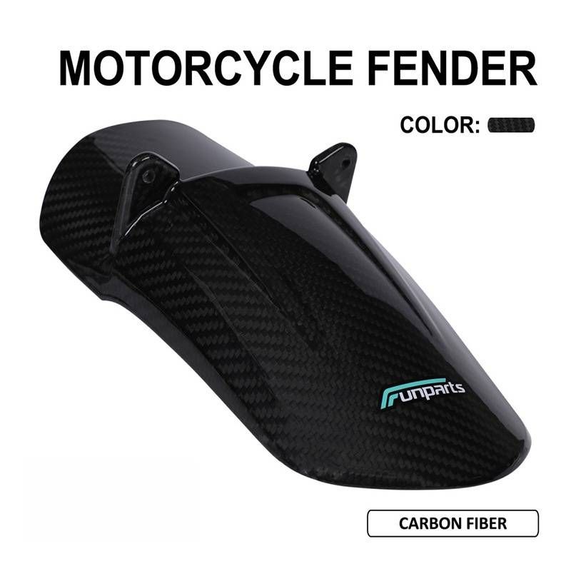 Parafango posteriore in fibra di carbonio per moto elettrica – Protezione parafango leggera e resistente, universale per modifiche personalizzate alla moto_voghion.com