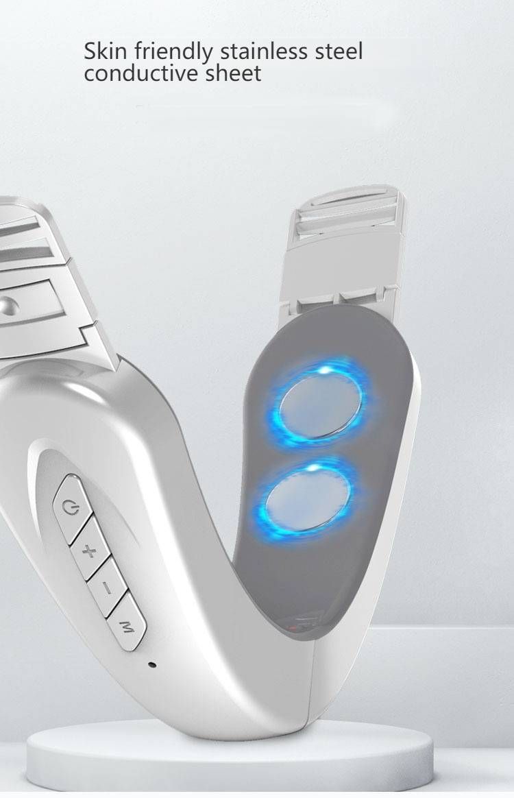 Professionelles EMS-Mikrostrom-Gesichtsmassagegerät für V-Lift und Abnehmen – Tragbares, intelligentes Schönheitsgerät mit wiederaufladbarem Akku (Weiß/Pink)_voghion.com