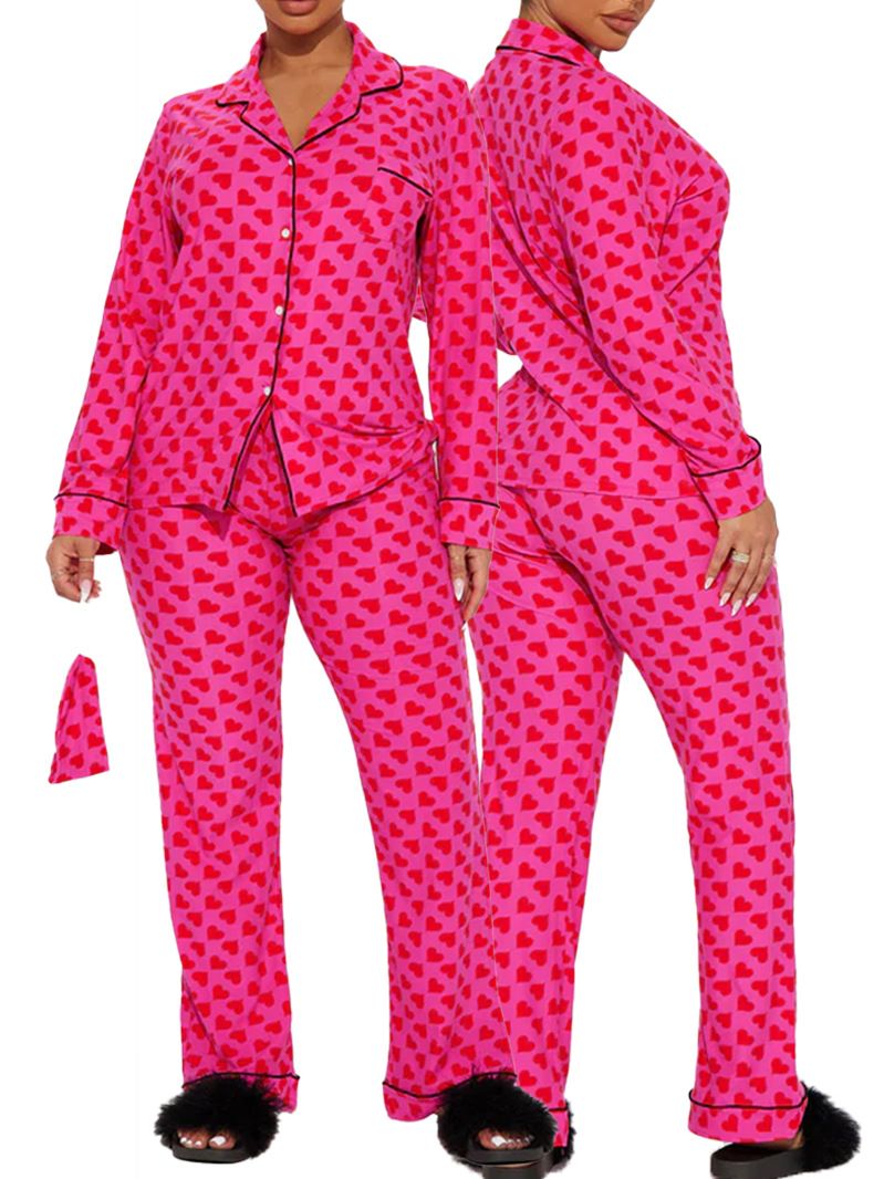 Completo da donna con pantaloni a vita alta e stampa anime – Blazer abbottonato a maniche lunghe e pantaloni (S-XXL, poliestere, cartone animato kawaii, rosa/rosa)_voghion.com